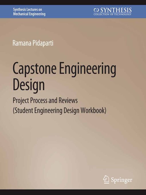 Title details for Capstone Engineering Design by Ramana M. Pidaparti - Available